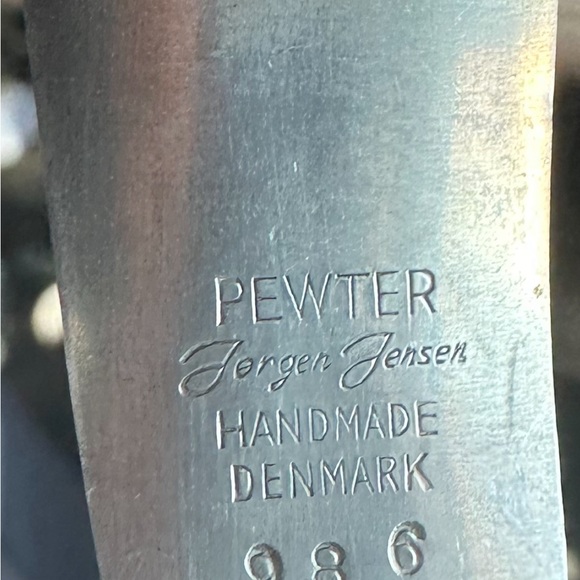 Vintage Designer Jorgen Jensen Pewter Denmark Cuff Bangle Bracelet - Picture 13 of 13